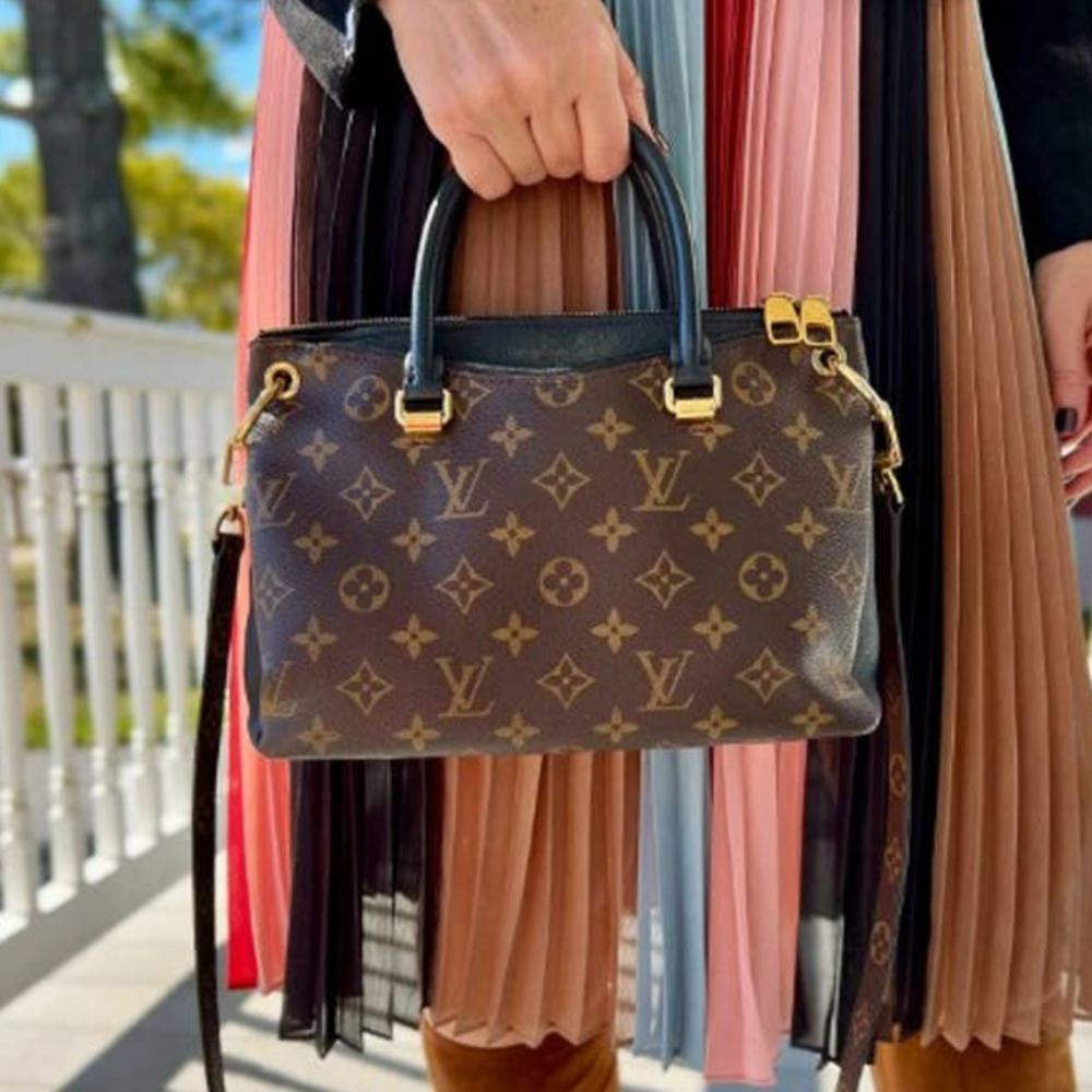 💎✨BEAUTIFUL✨💎AUTHENTIC LV Pallas BB Hand Bag Shoulder Bag Monogram Brown